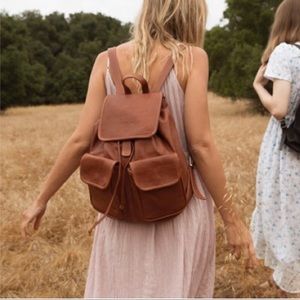 Christy Dawn The Frankie Backpack Brown Leather